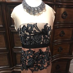 NY&C Pink Nude Demask Print Dress